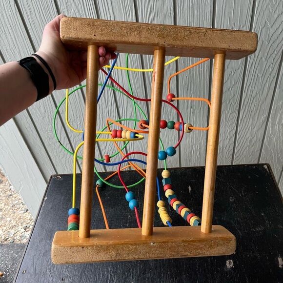 Vintage Educo Super Maze Wooden Children's Toy 20" H × 15" W × 12" D - Picture 10 of 16